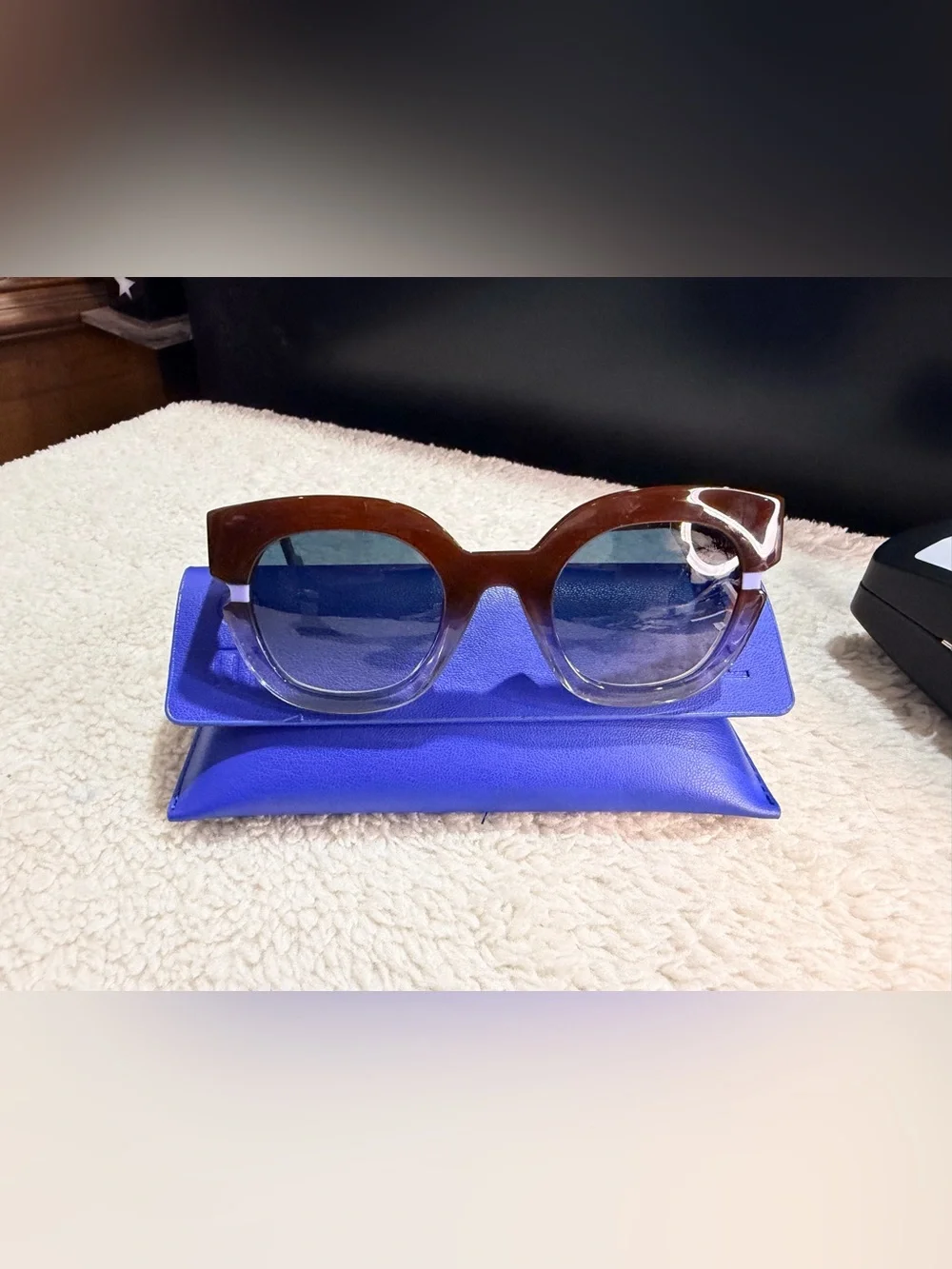 72. NEW Gradient Cat-Eye Sunglasses in Purple & Orange kimono 2